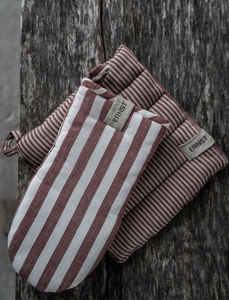 ERNST - Pot holder - ofenhandschuhe & topflappen - red/white - 0