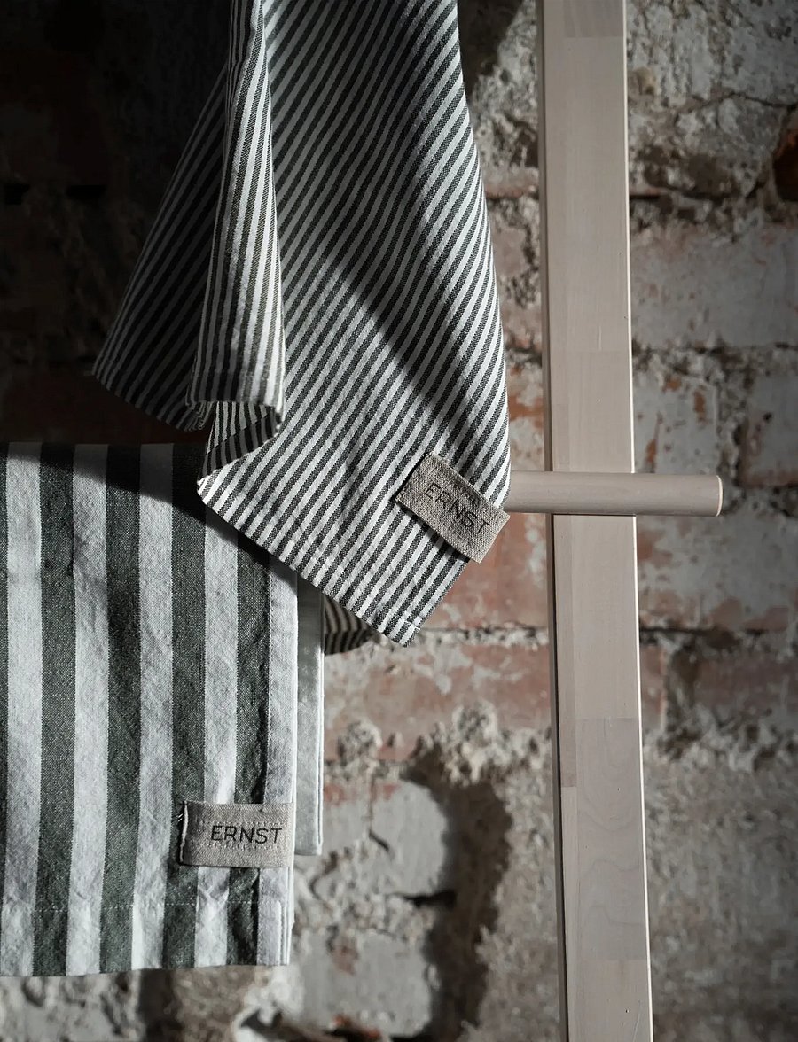 ERNST - Kitchentowel - köögirätikud - sage/whitew - 0