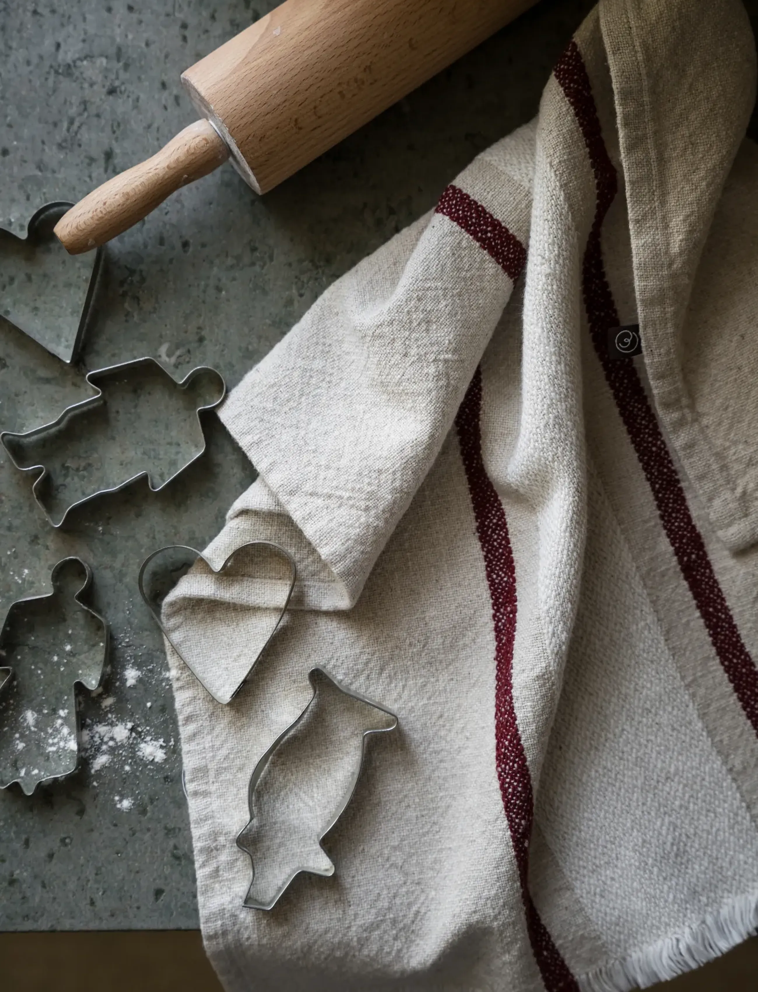 ERNST - Kitchentowel - tea towels - natural/white/red - 0
