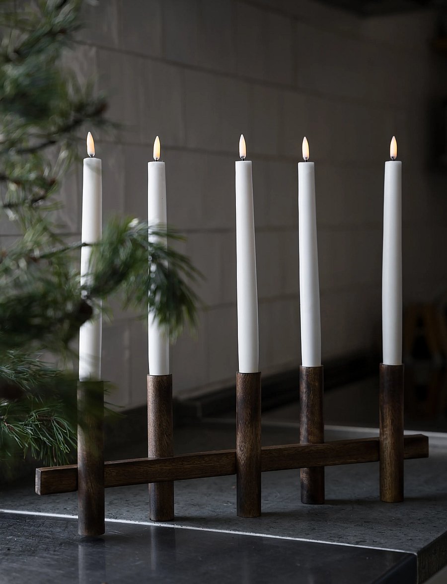 ERNST - Candleholder - weihnachtsdekoration - darkbrown - 2
