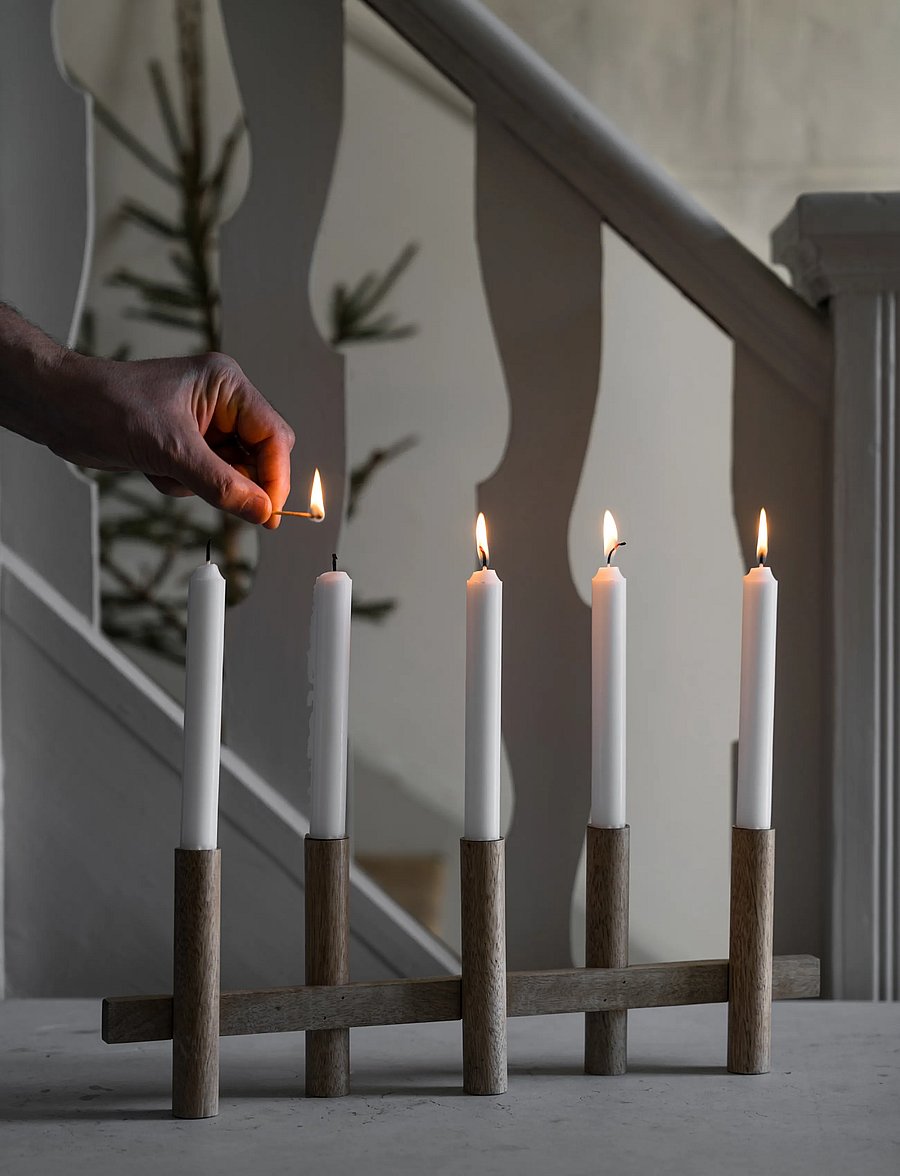 ERNST - Candleholder - weihnachtsdekoration - natural - 0