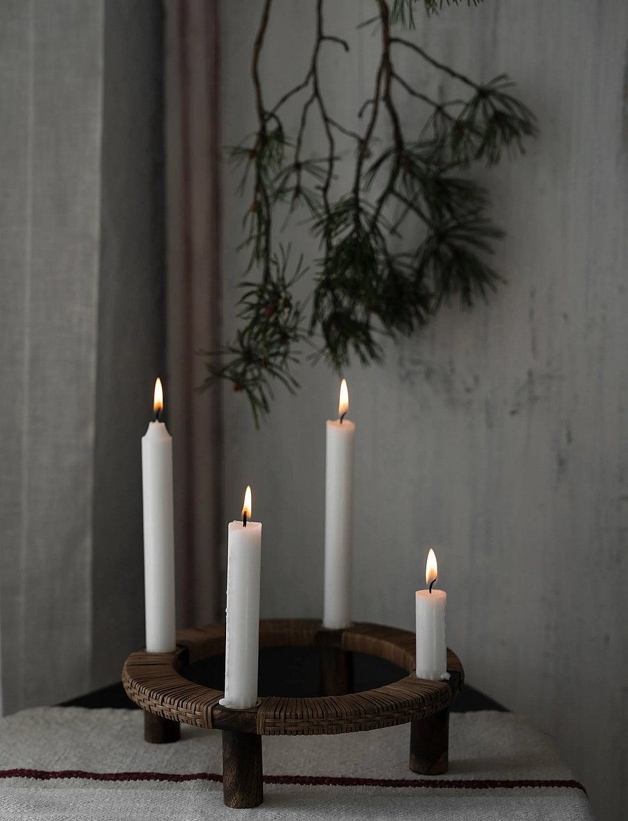 ERNST - Candleholder - weihnachtsdekoration - darkbrown - 0