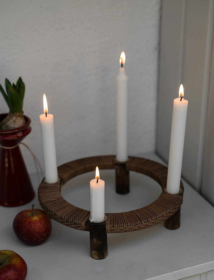 ERNST - Candleholder - weihnachtsdekoration - darkbrown - 2