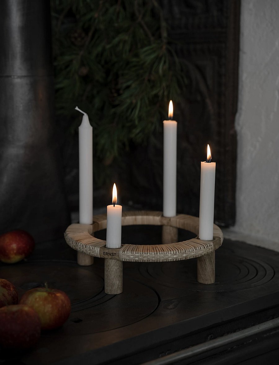 ERNST - Candleholder - weihnachtsdekoration - natural - 0