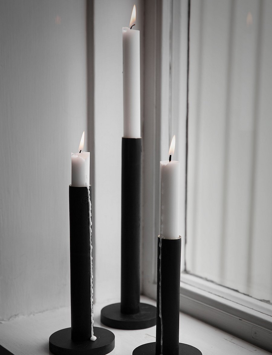 ERNST - Candleholder - küünlajalad - black - 0