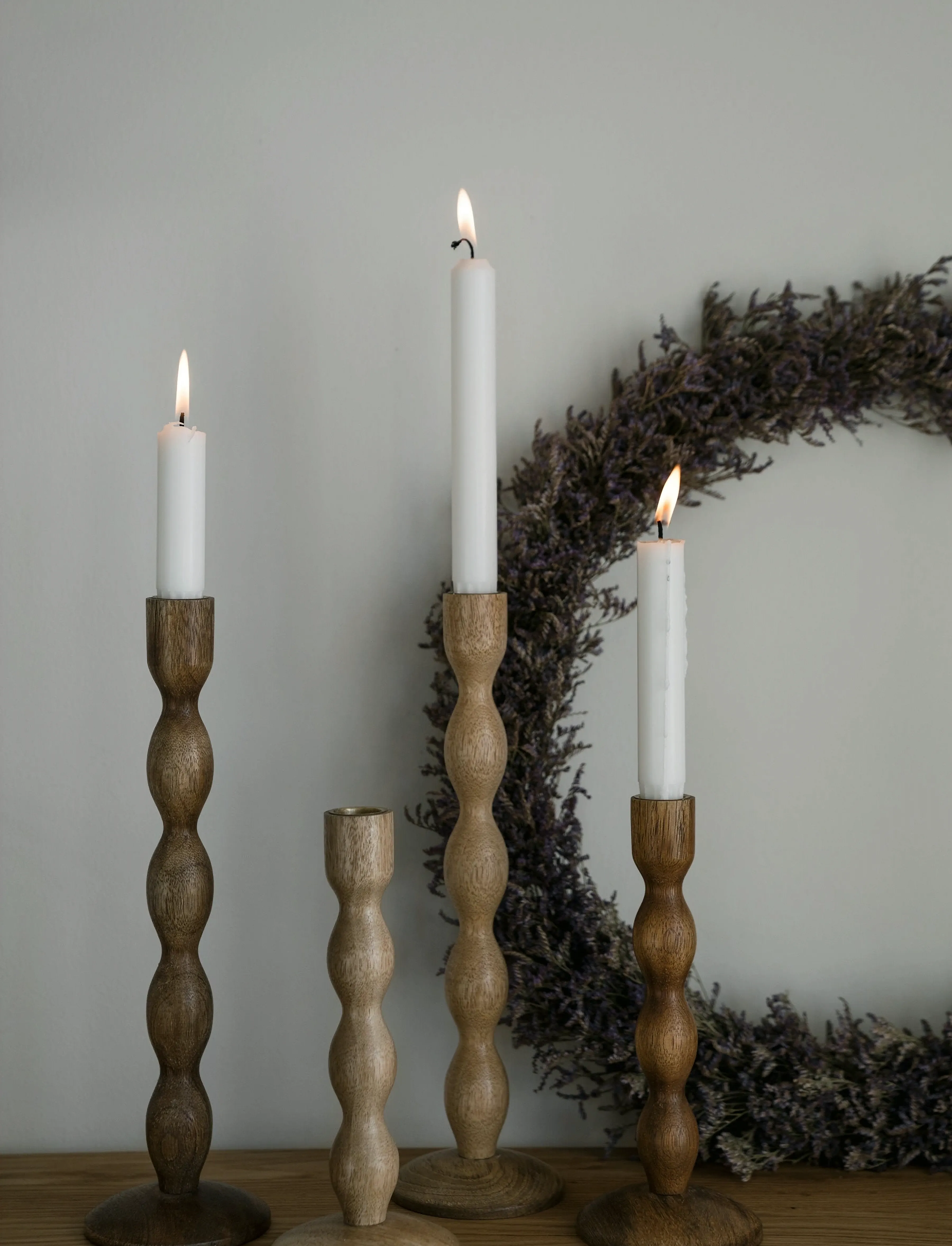 ERNST Candleholder, H31 cm, Brown, Lysestager & Lanterner > Lysestager, Unisex