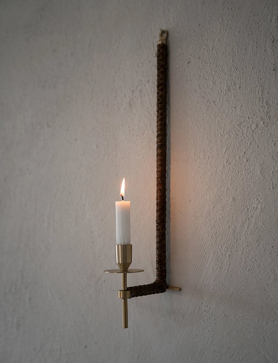 ERNST - Wall candleholder - kerzenständer - brass - 0