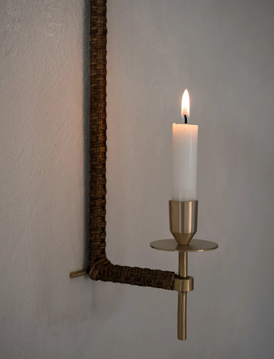 ERNST - Wall candleholder - kerzenständer - brass - 3