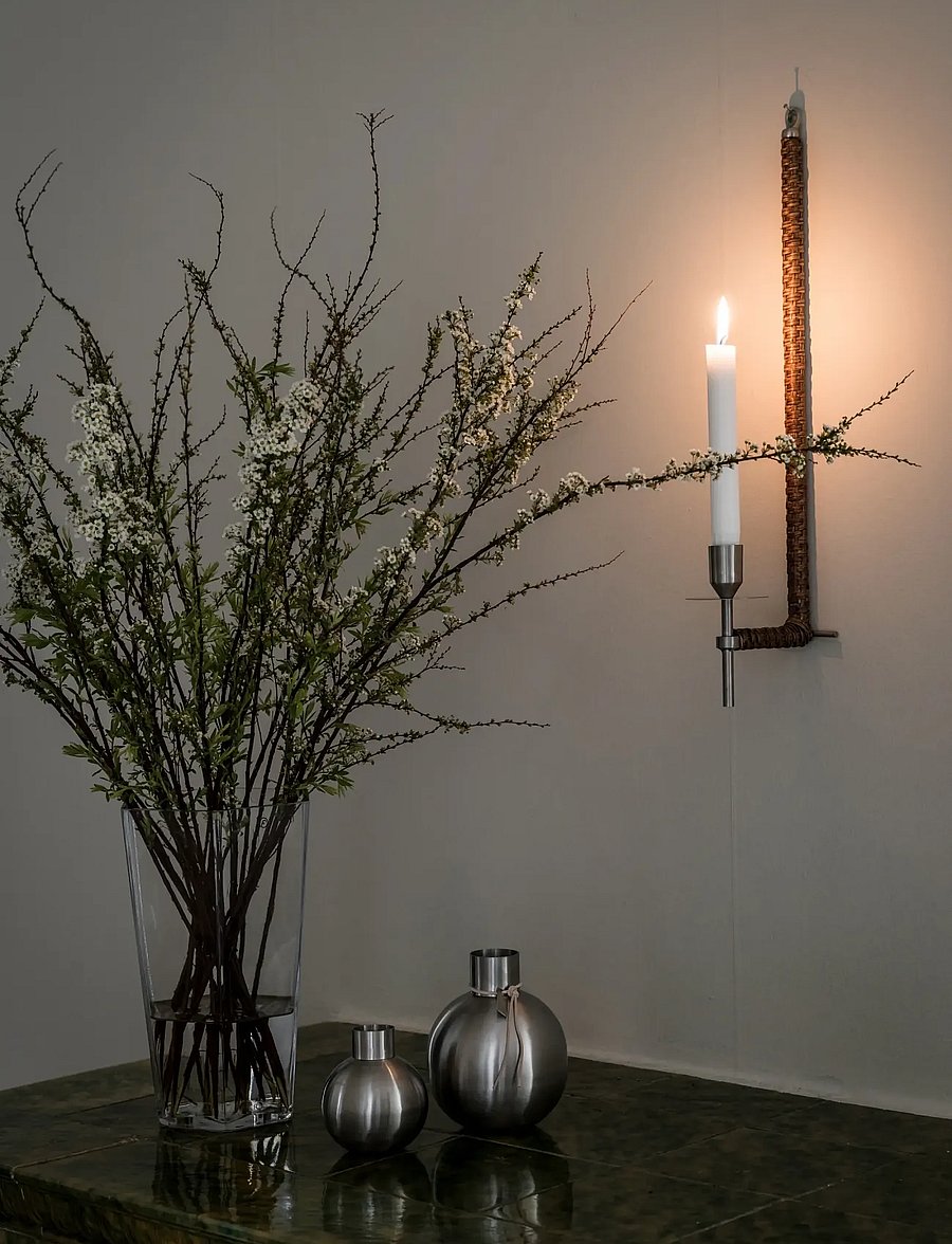 ERNST - Wall candleholder - kerzenständer - silver - 0