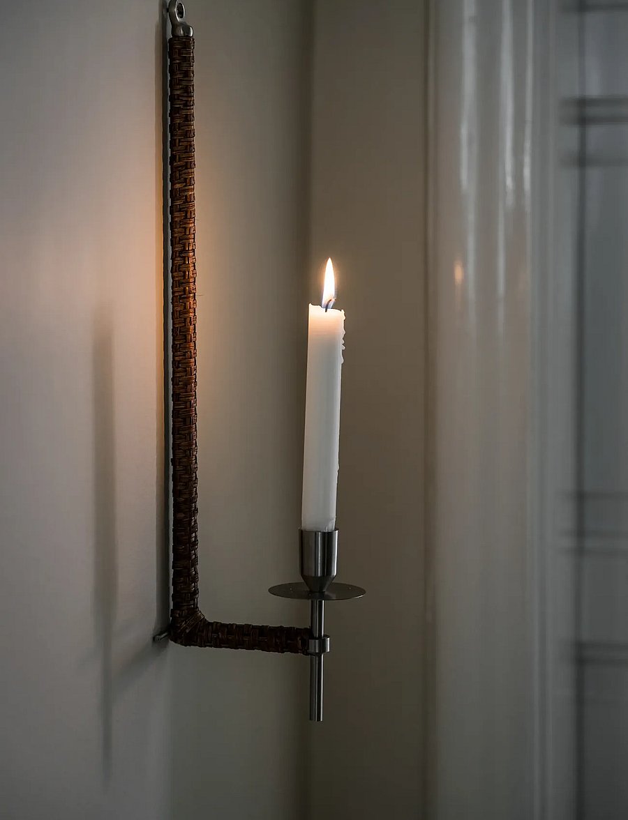 ERNST - Wall candleholder - kerzenständer - silver - 4