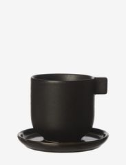 Cup w saucer for coffee - BLACK