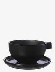 Teacup w saucer - BLACK