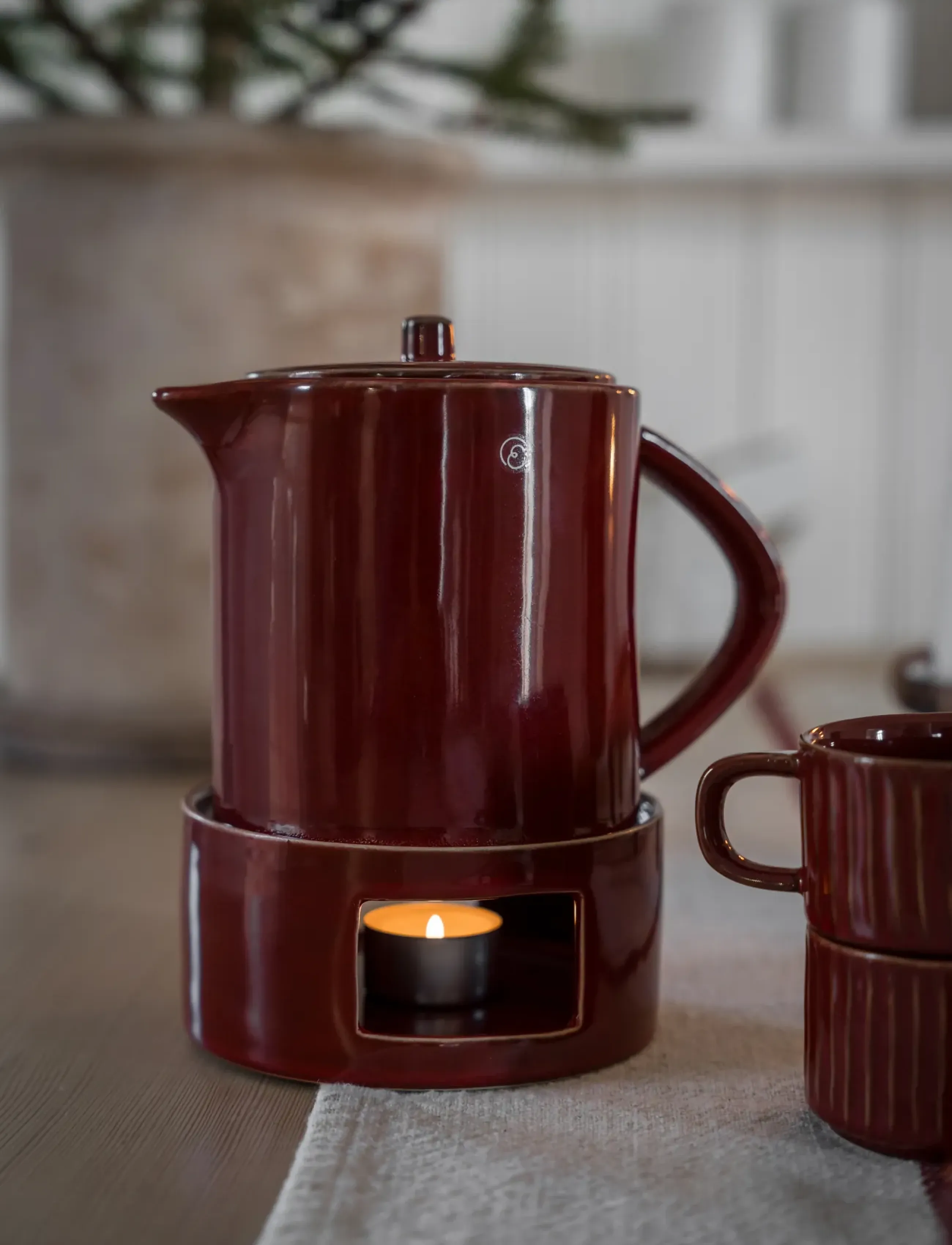 ERNST - Jug and heater - teekannud - red - 0