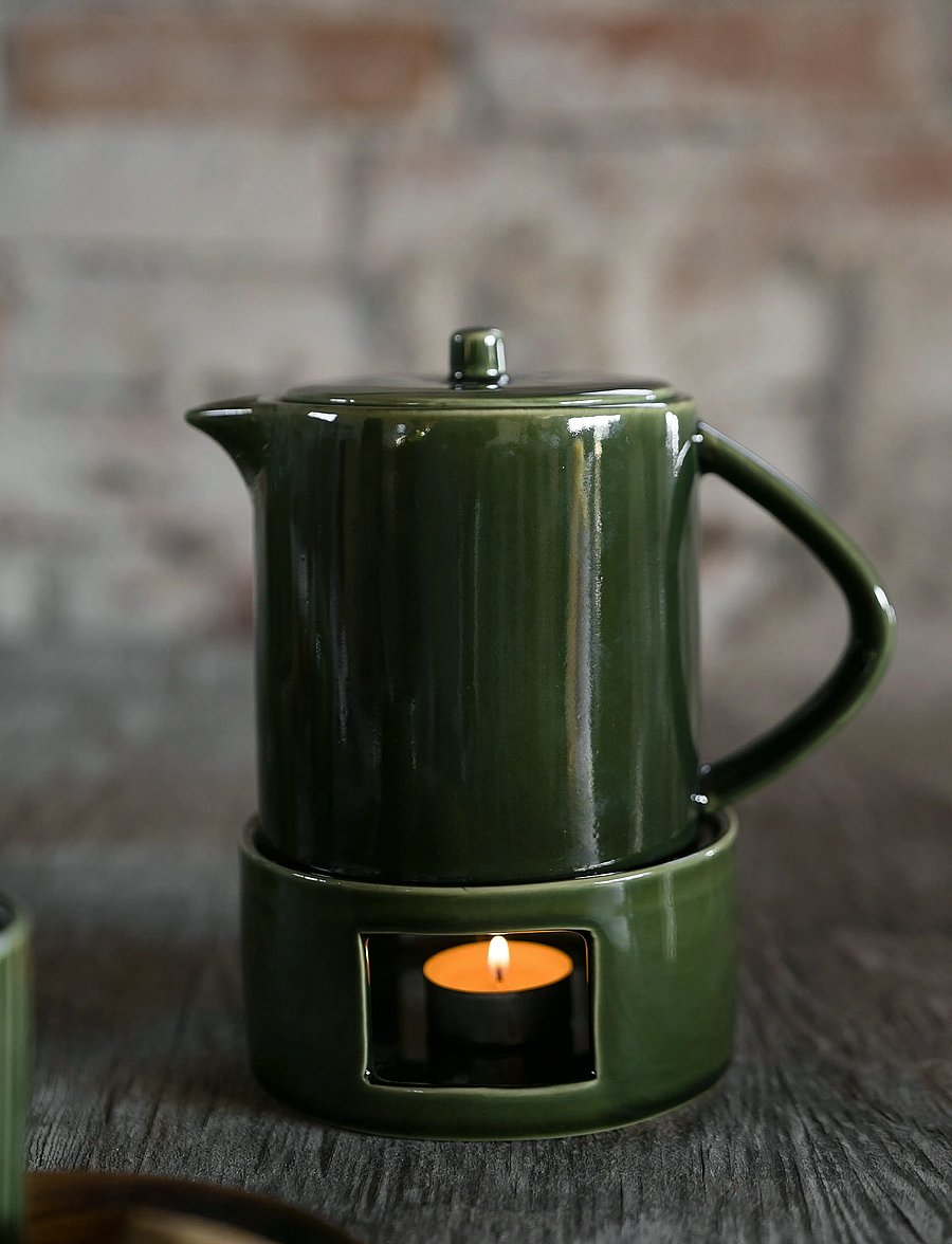 ERNST - Jug w heater - teekannud - green - 0