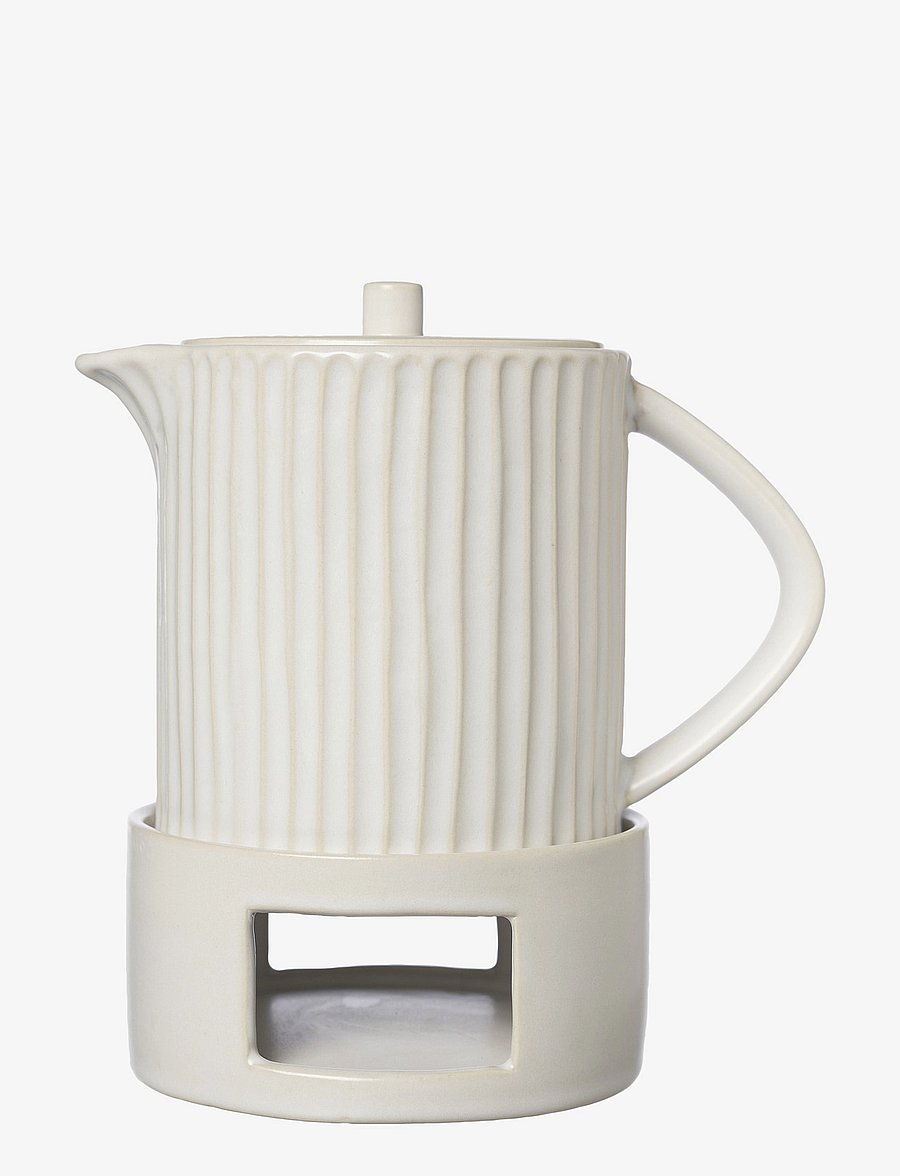 ERNST - Jug and heater - veinikarahvinid - natural white - 1