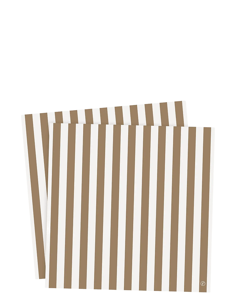 ERNST - Paper napkin - linased ja puuvillased salvrätikud - caramel/white - 0