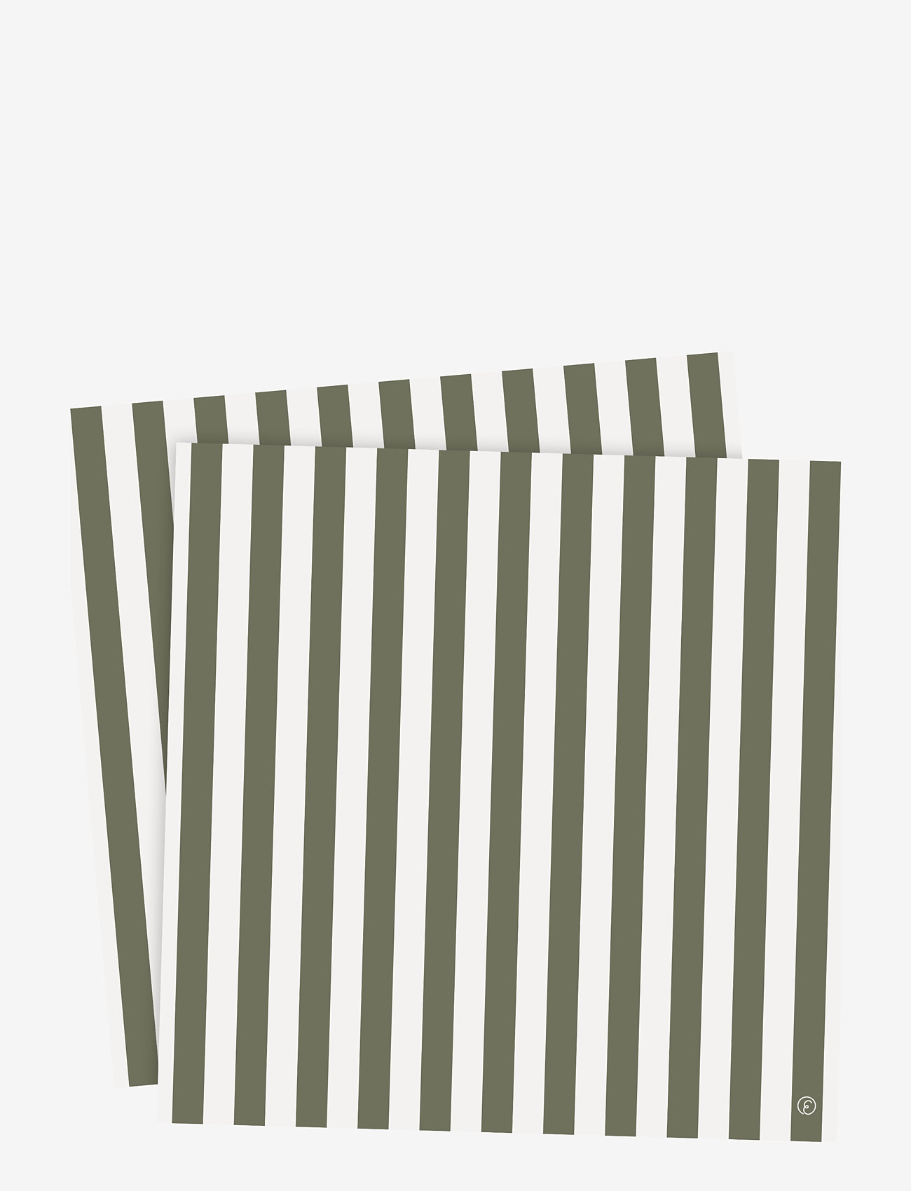 ERNST - Paper napkin 33x33 stripe green/white - green/white - 0