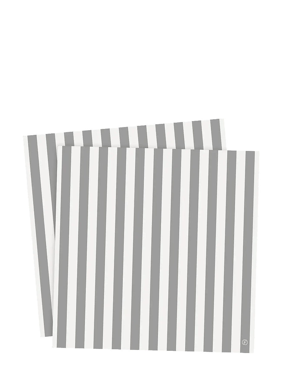 ERNST - Napkins - stoffservietten - white/grey - 0