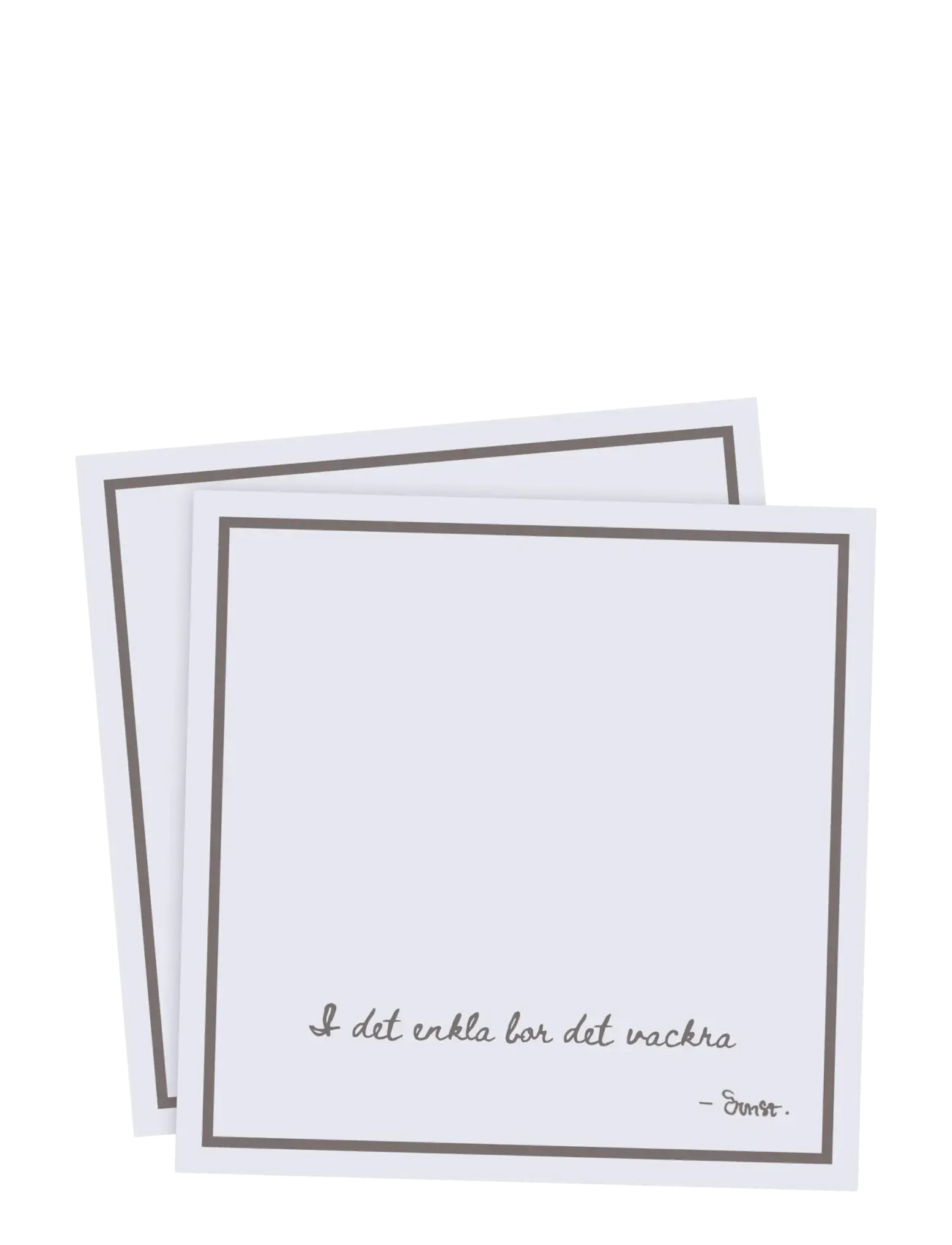ERNST Paper Napkin, Paper Serviet, Hvid, Str: ONE SIZE