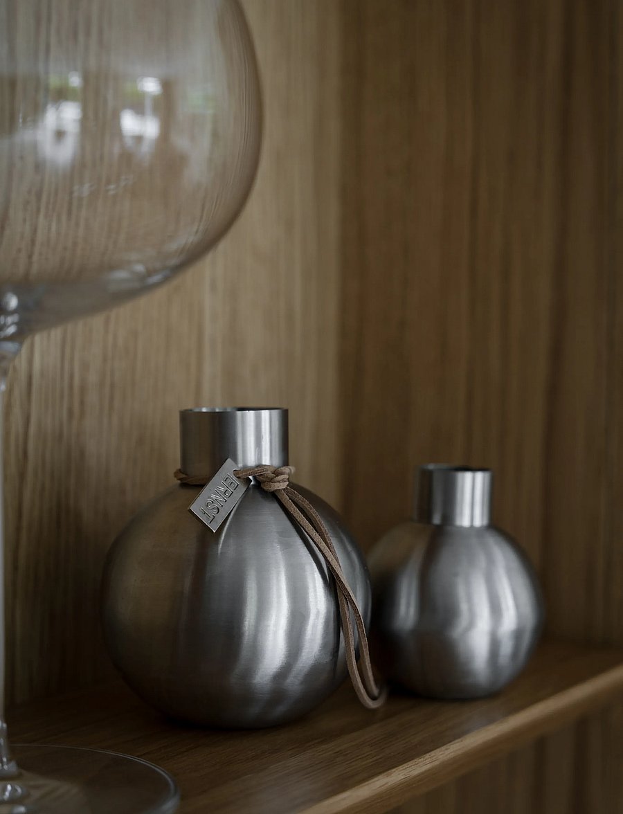 ERNST - Vase - vasen - silver - 2