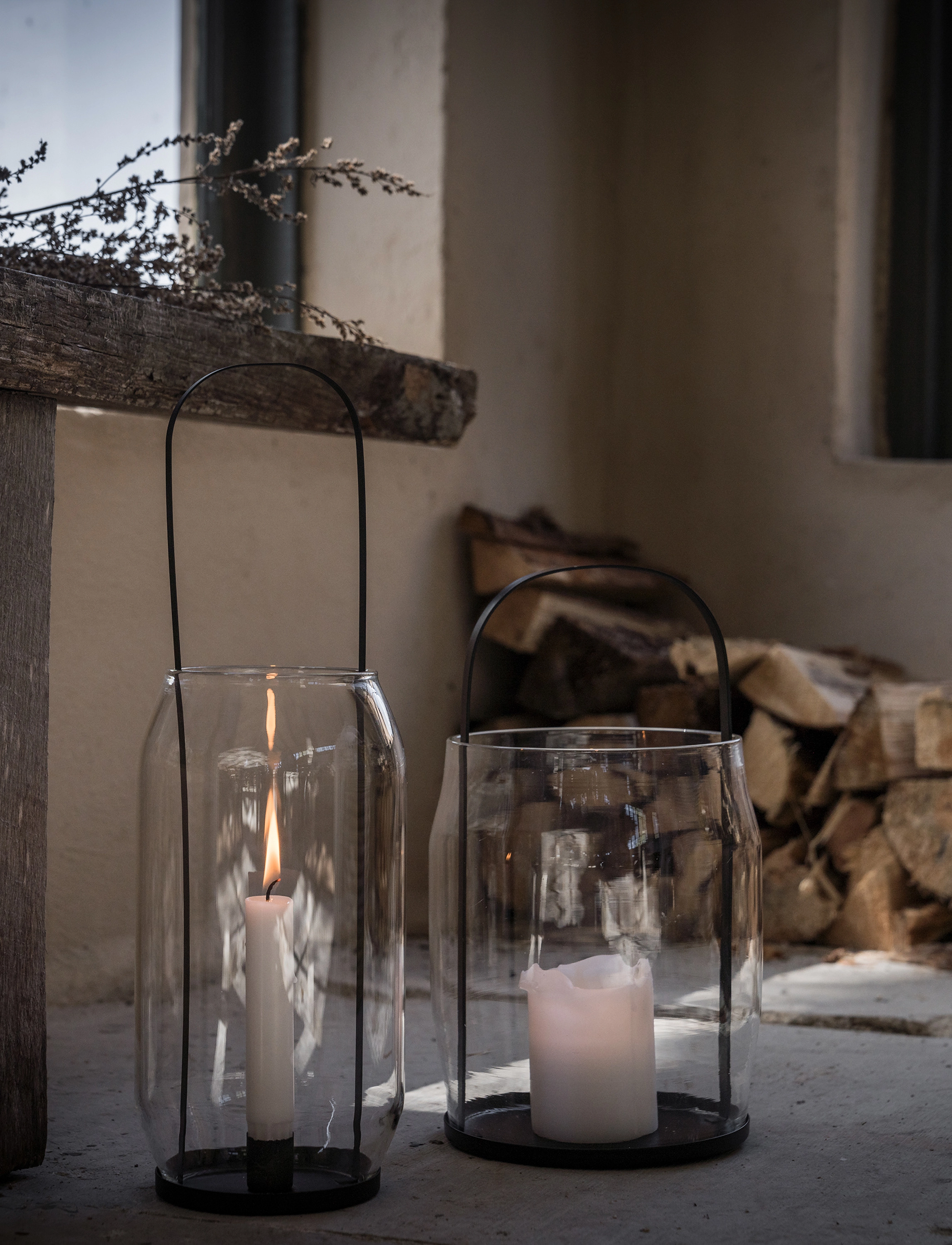 ERNST Lygte, H:40 cm, Candlesticks & Tealight Holders, Schwarz - Indoor Lanterns, Homeware