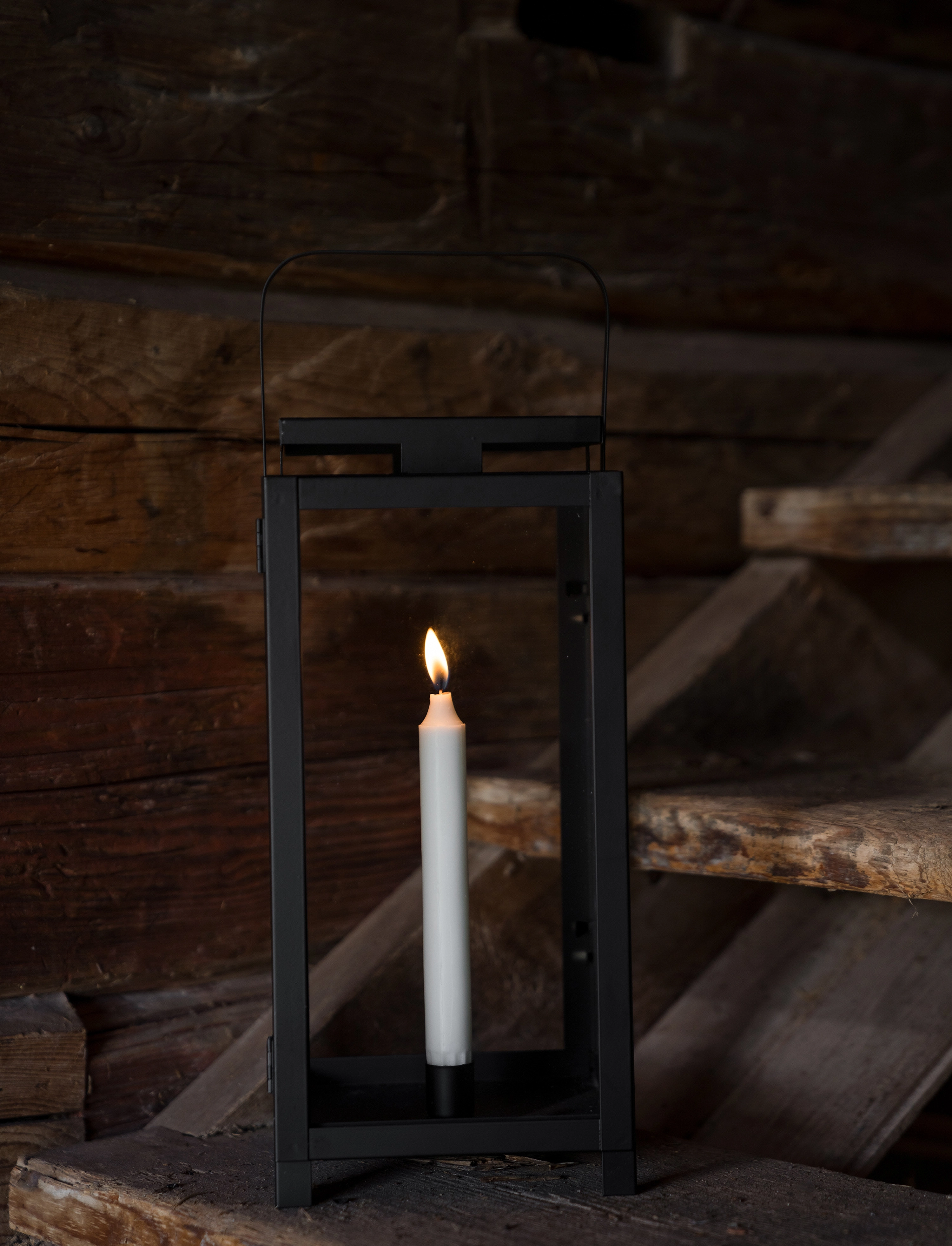 ERNST Lyslygte 16X16X43 Cm Sort, H:43 cm, Candlesticks & Tealight Holders, Schwarz - Indoor Lanterns, Homeware