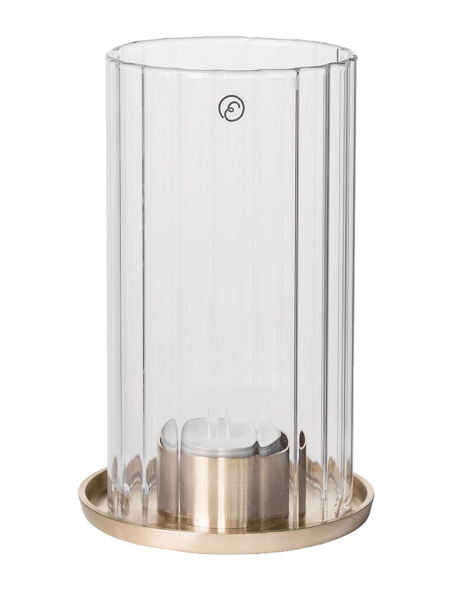 ERNST - Candleholder - teelichthalter - brass / clear - 1