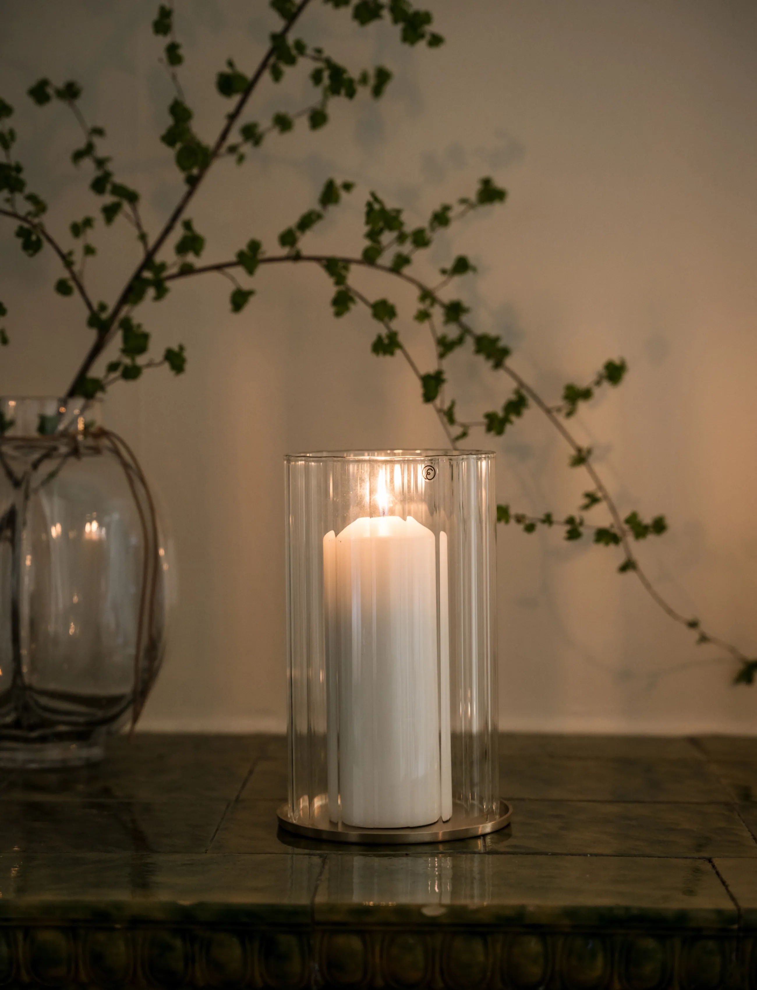 ERNST - Candleholder - ljusstakar - brass / clear - 0