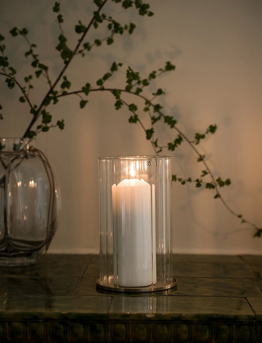 ERNST - Candleholder - kerzenständer - brass / clear - 0