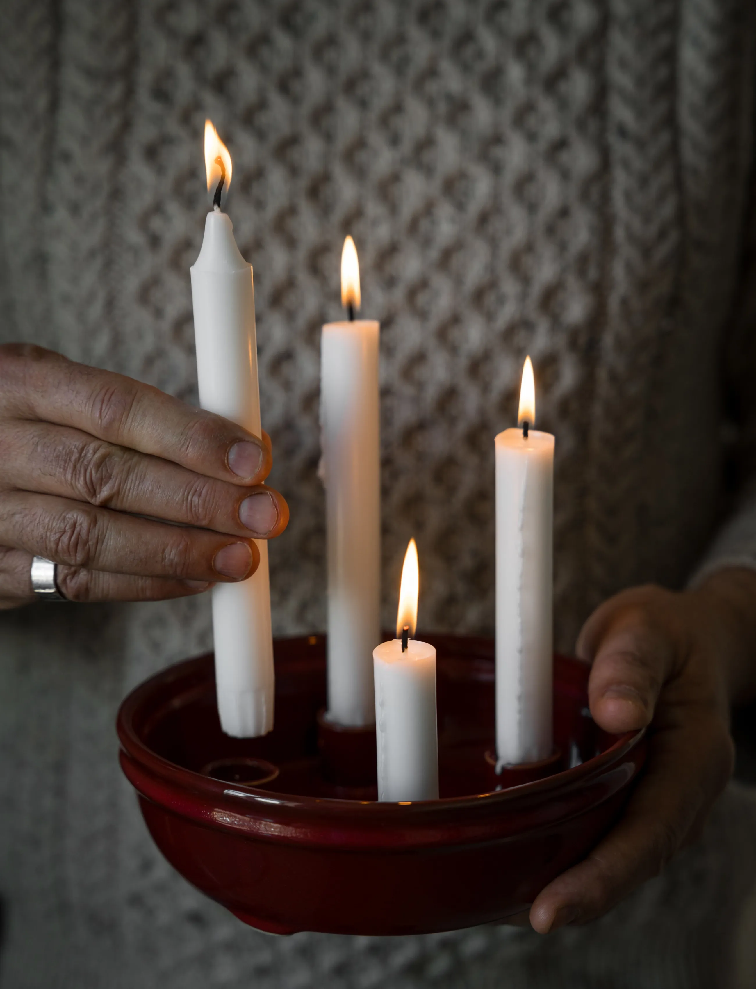 ERNST - Candleholder - red - 0