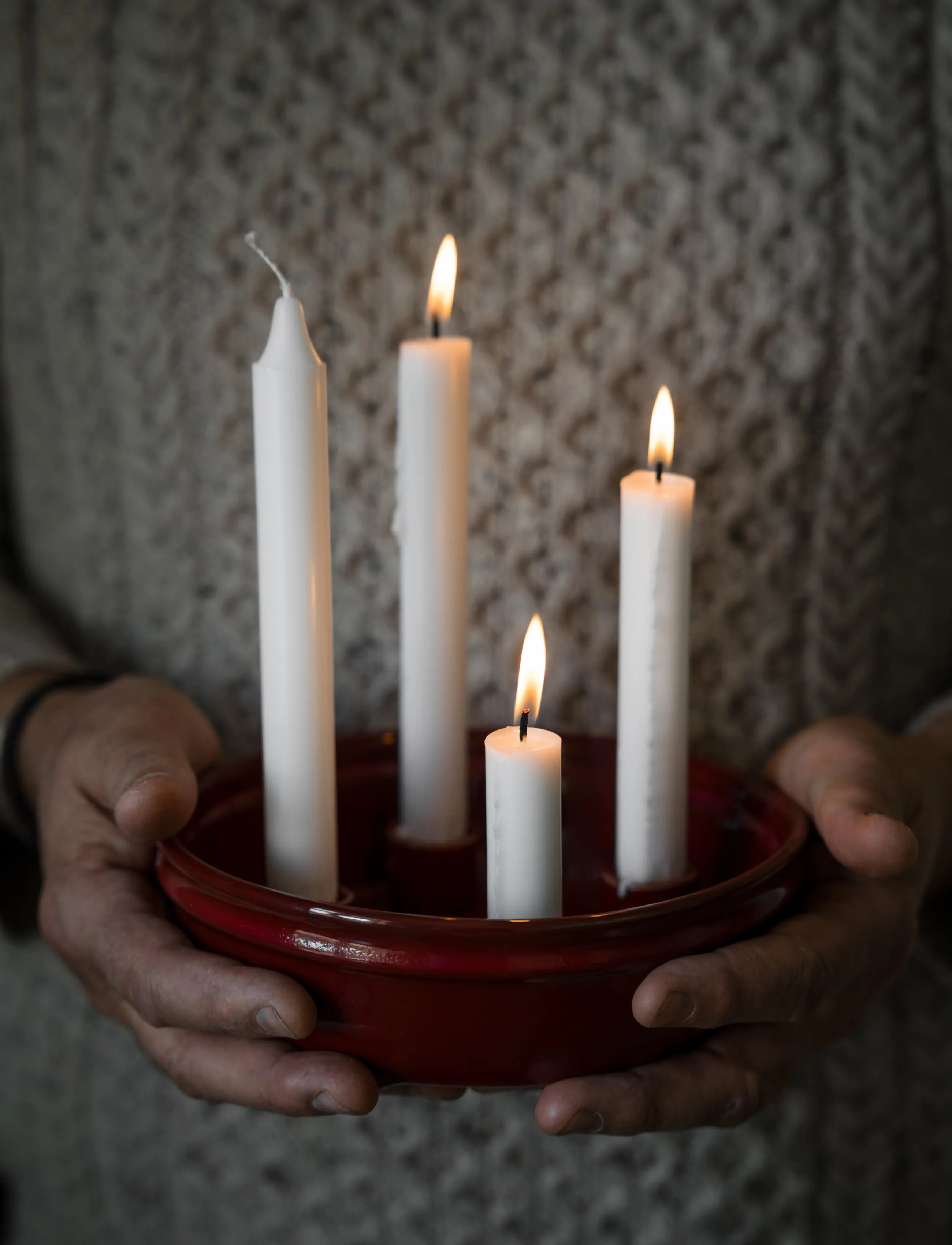 ERNST - Candleholder - red - 2