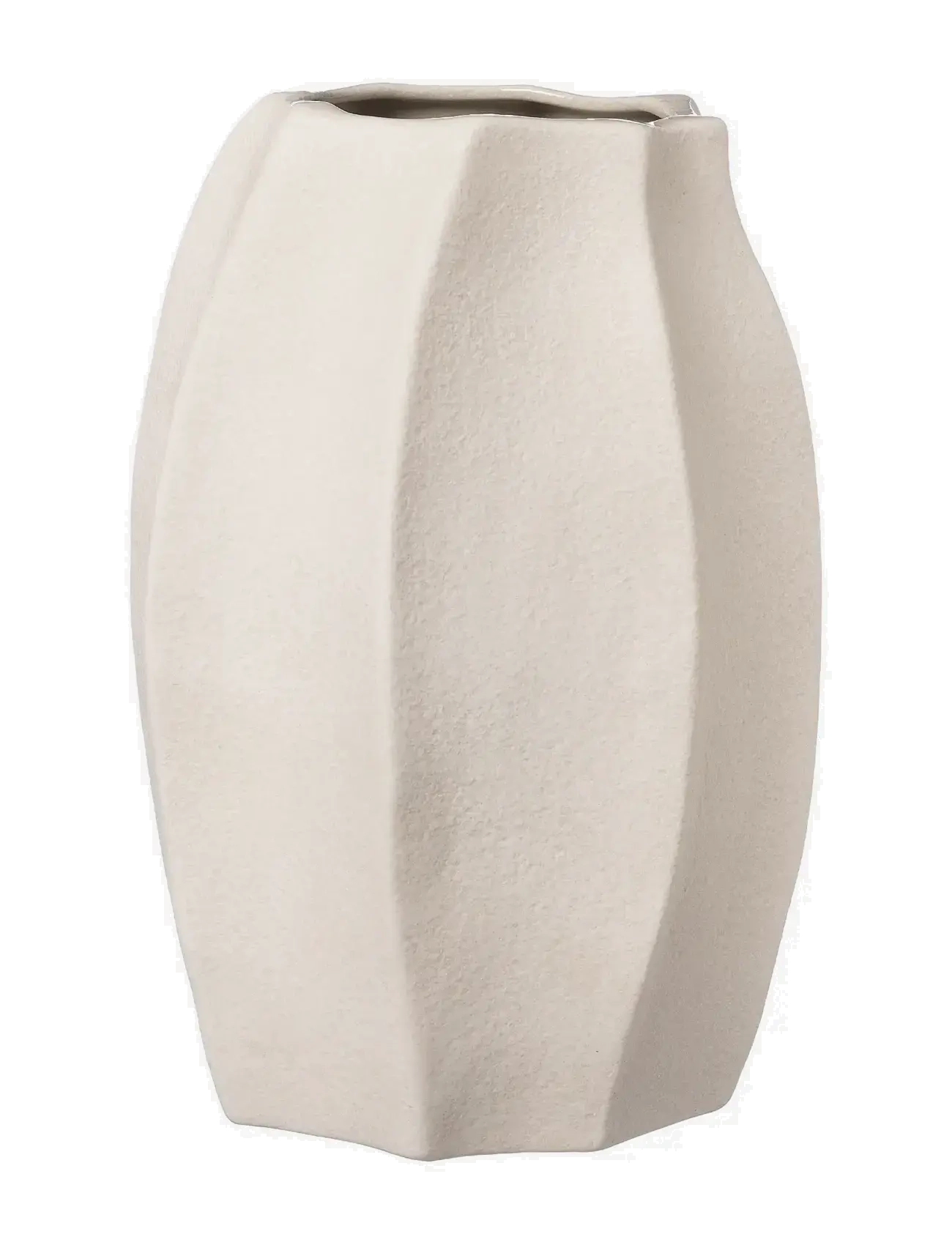 ERNST Vase I Naturhvidt Stentøj Weiß - H:23CM - Unisex