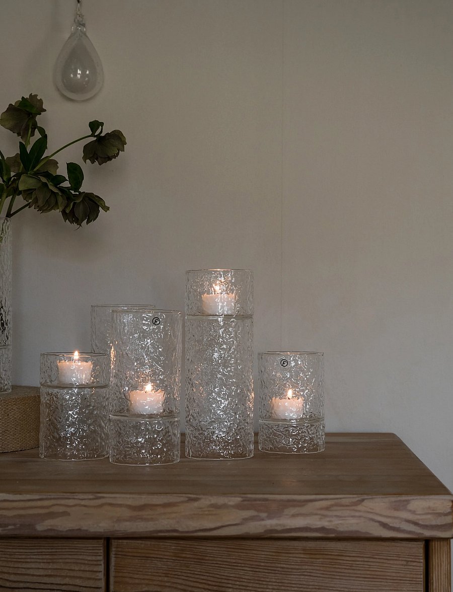 ERNST - Candleholder/Vase - teelichthalter - clear - 3
