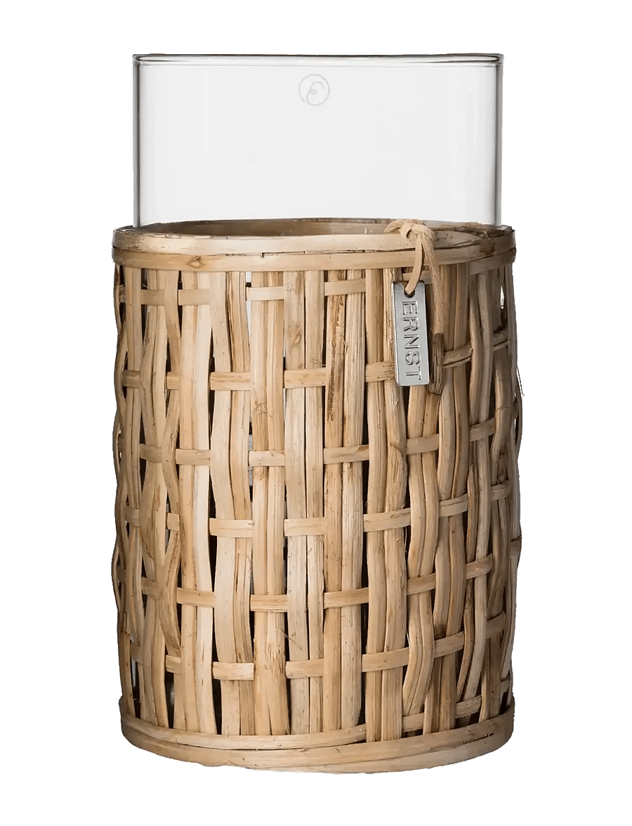 ERNST - Vase with basket - laternad - natural - 1
