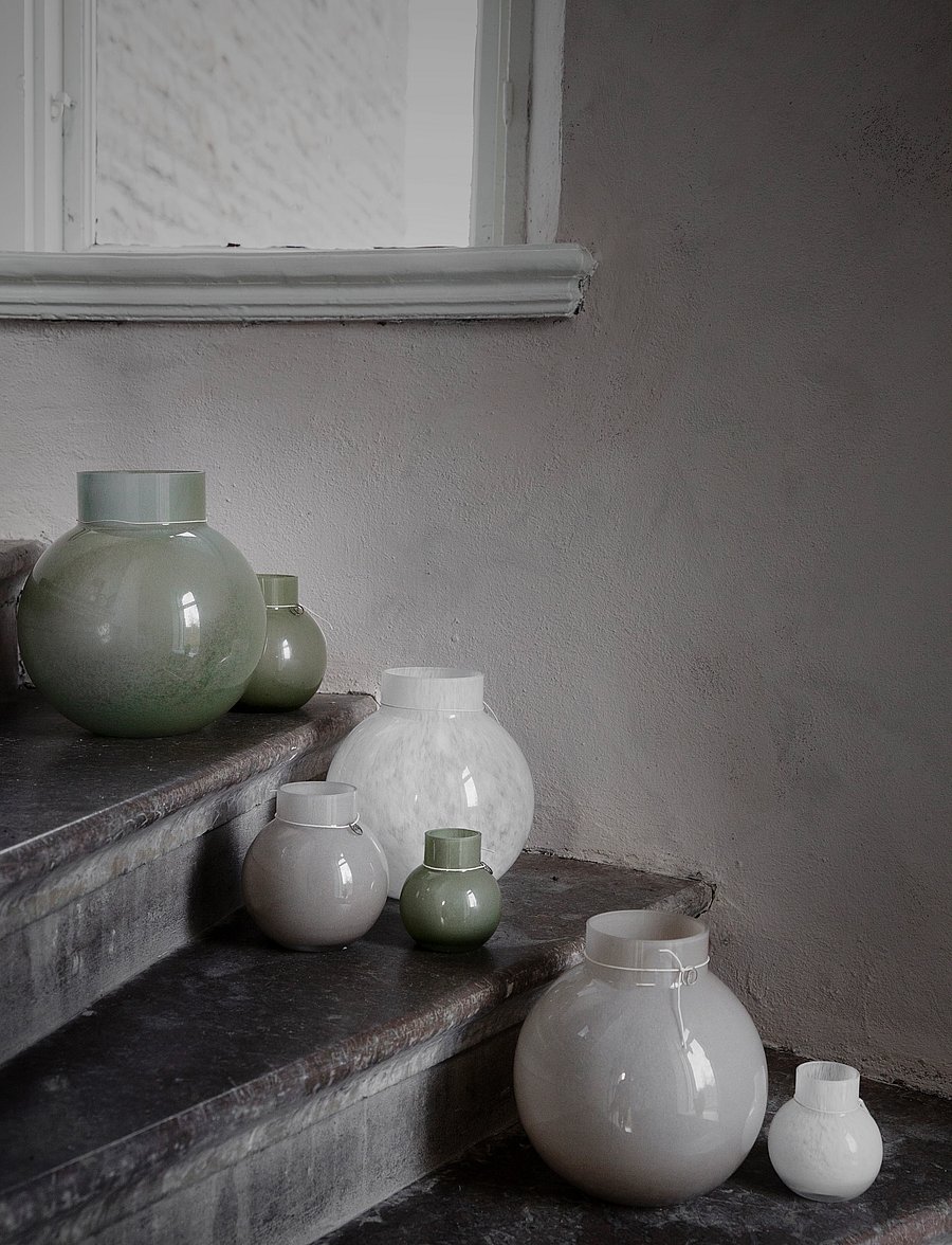 ERNST - Glassvase - vasen - white - 0