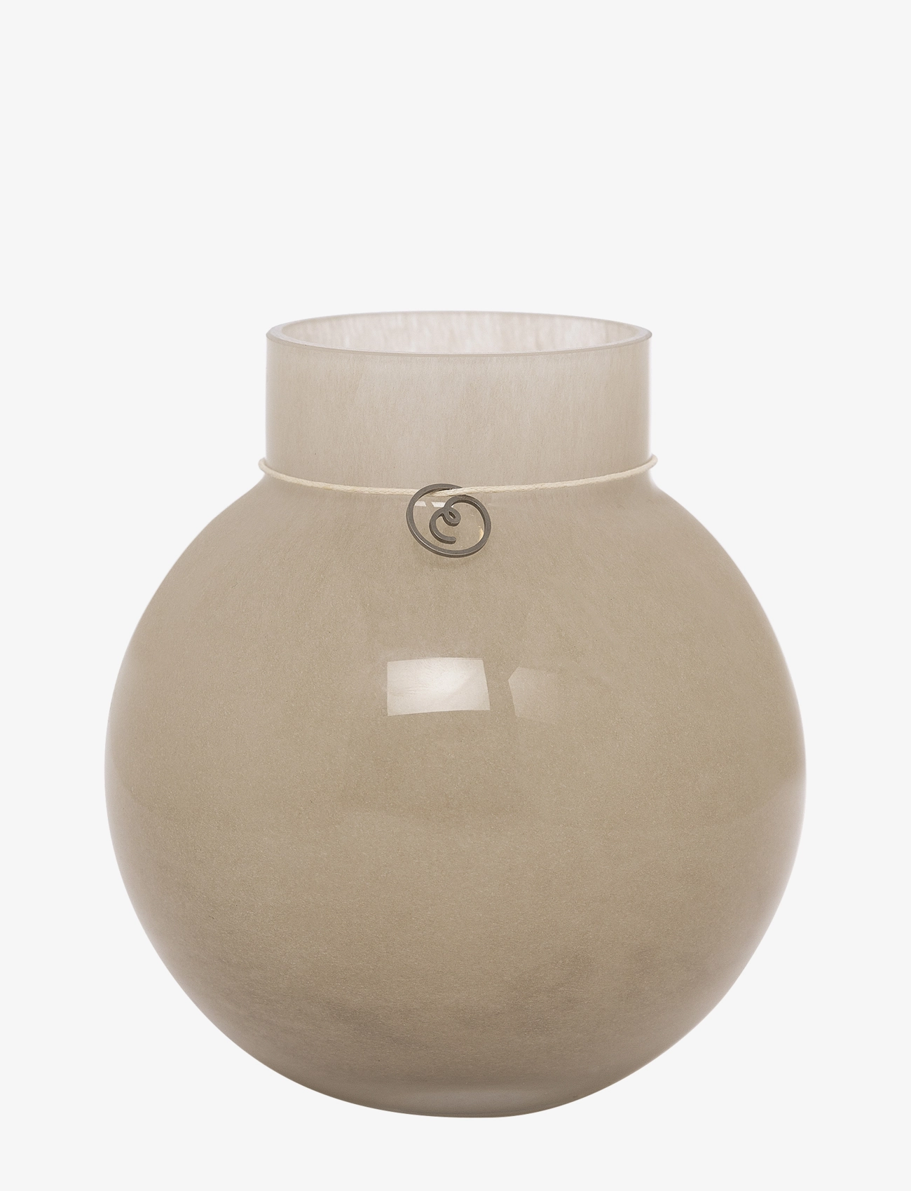 ERNST Glasvask, Stor vase, Beige, Str: H:14CM
