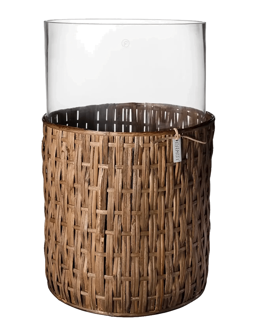 ERNST - Vase with basket - laternen - darkbrown - 1