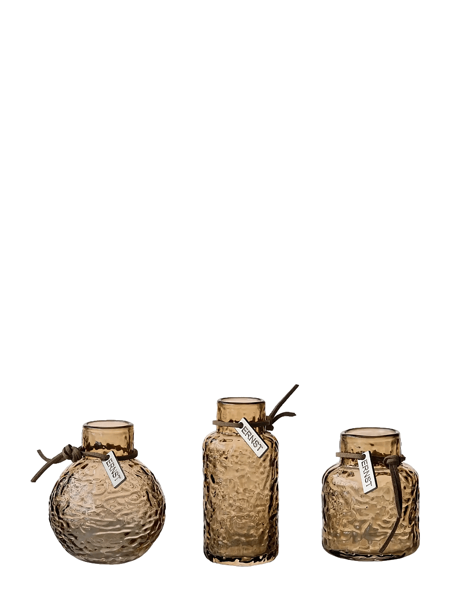 ERNST - Glassvases 3-p - osta hinna alusel - amber - 1