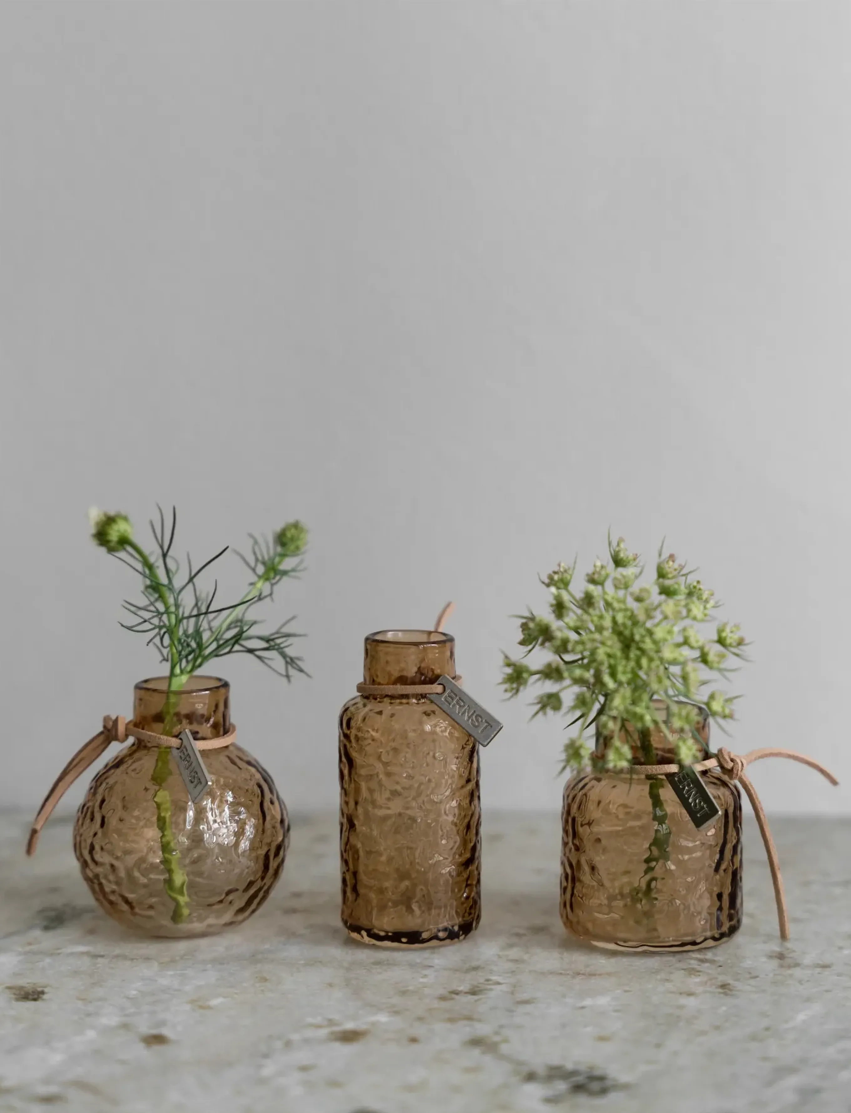 ERNST Glassvases 3-P, One Size, Brown, Vases > Other Vases, Unisex