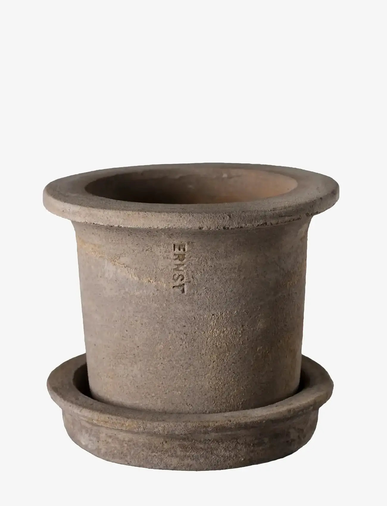 ERNST - Pot w saucer - terracotta - 1