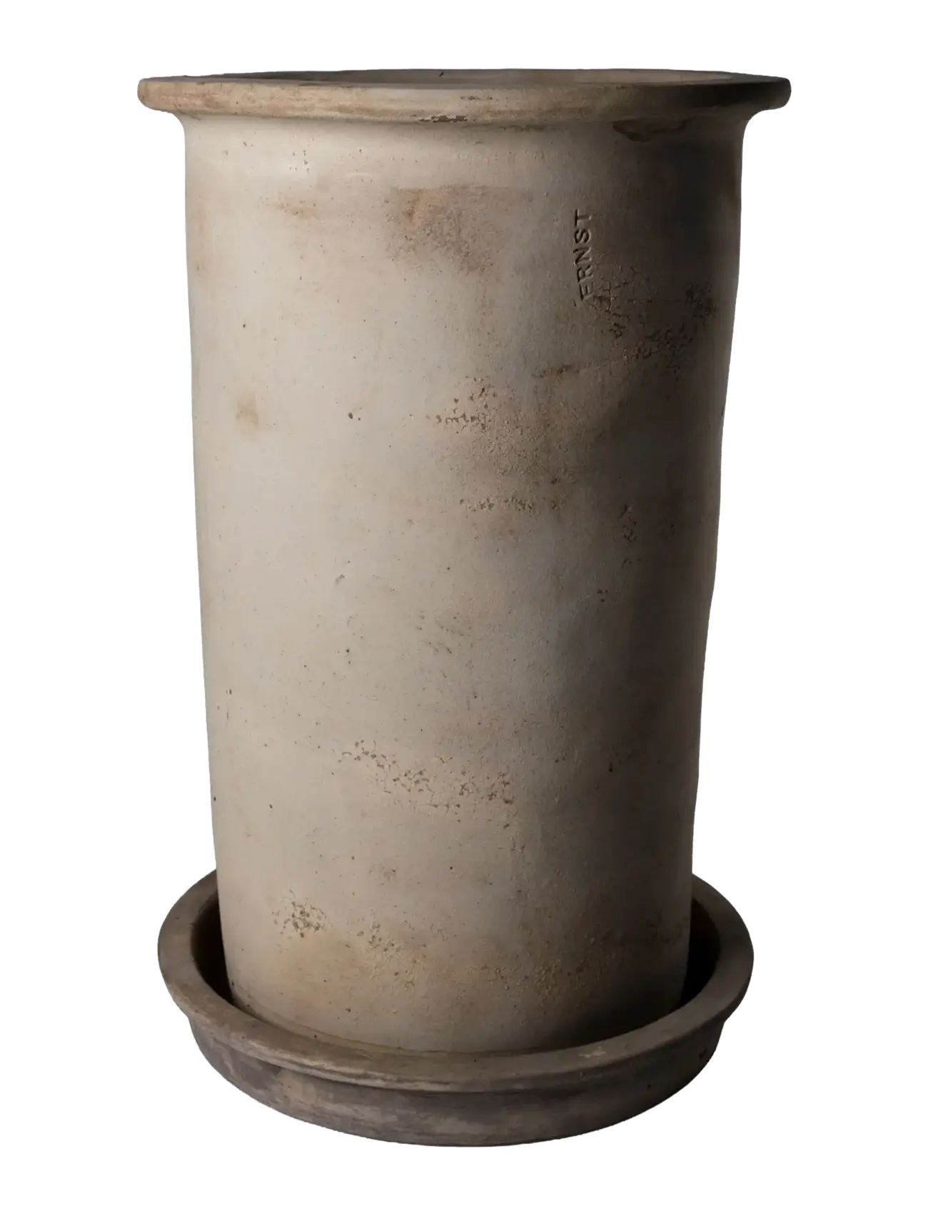 ERNST Pot w saucer - Vis alt - TERRACOTTA / beige