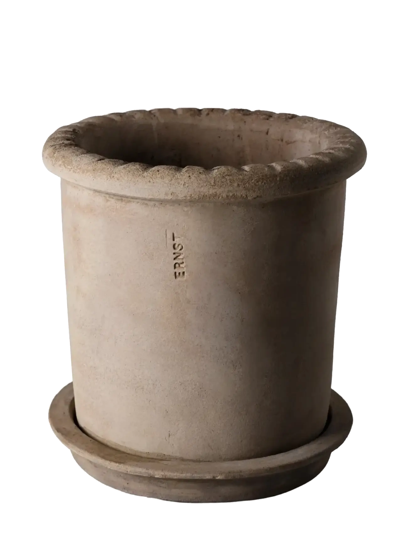 ERNST Pot w saucer - Outdoor - TERRACOTTA / beige