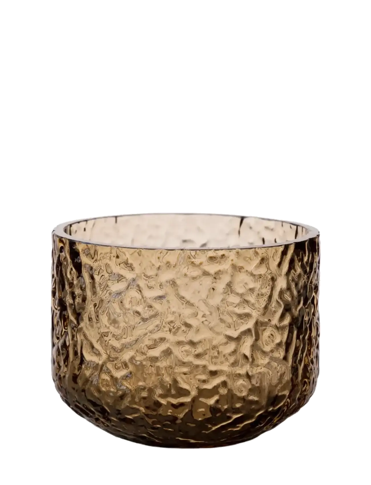 ERNST Candleholder - Teelichthalter - AMBER / brown