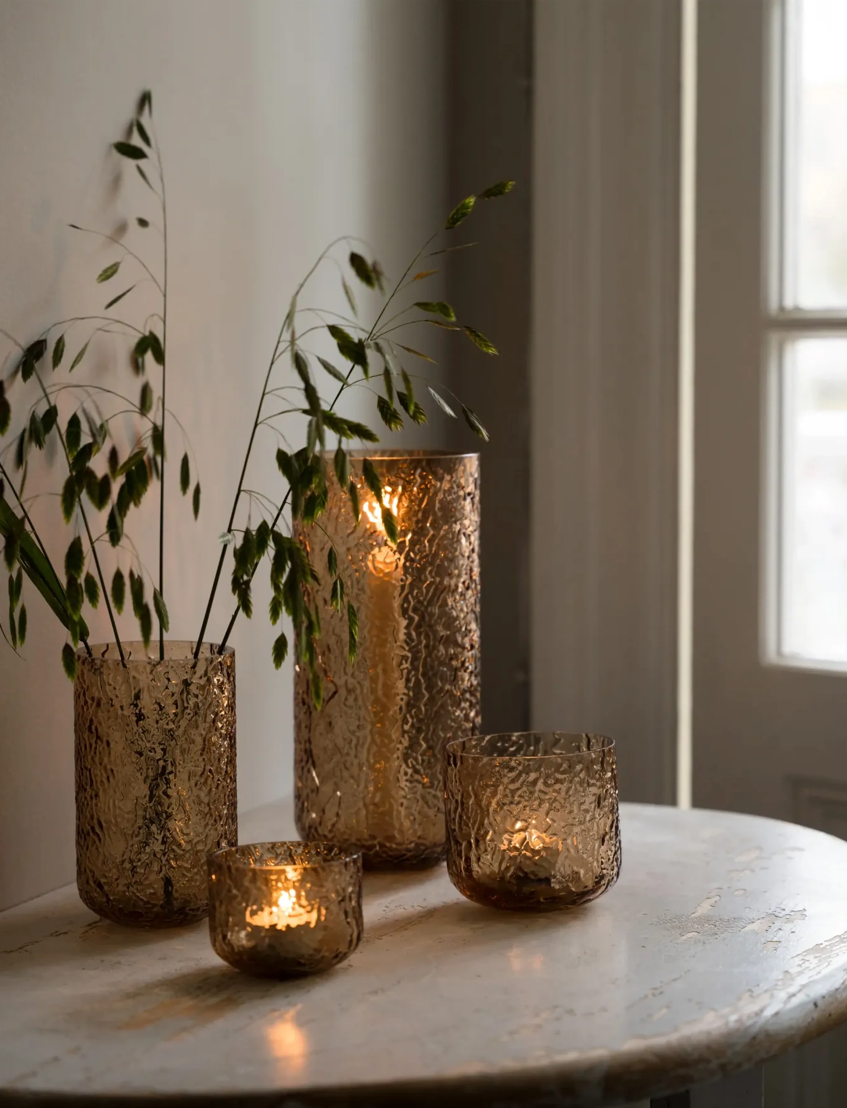 ERNST Candleholder, 8X 8X 6 cm, Brown, Lysestager & Lanterner > Fyrfadsstager, Unisex