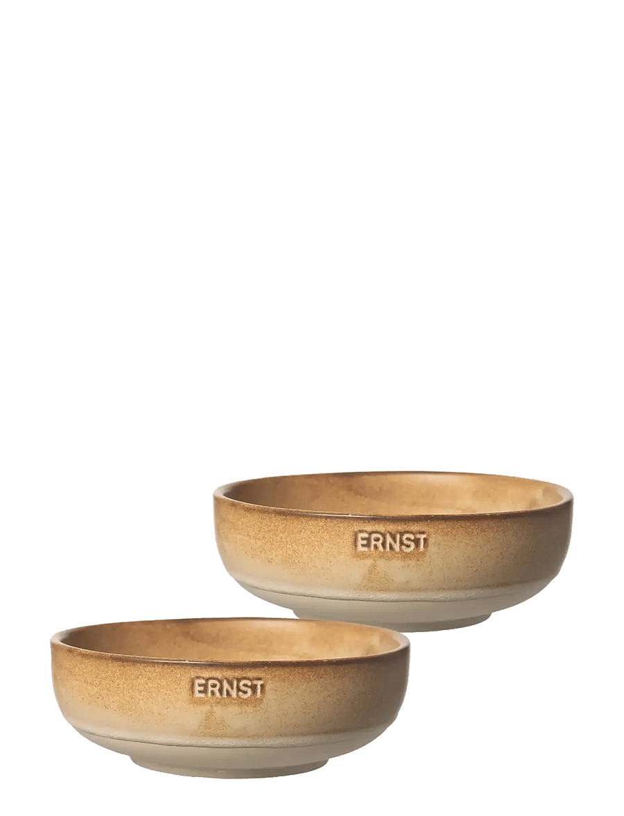 ERNST - Bowl 2-pack - serveerimisnõud - brown/natural - 0