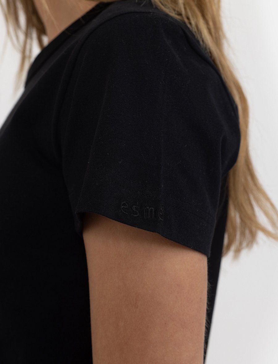 Esme Studios - ESSigne T-shirt GOTS - t-shirts - black - 4