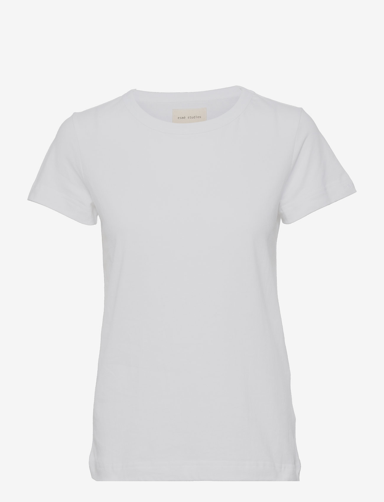 Esme Studios - ESSigne T-shirt-GOTS - t-shirt & tops - white - 0