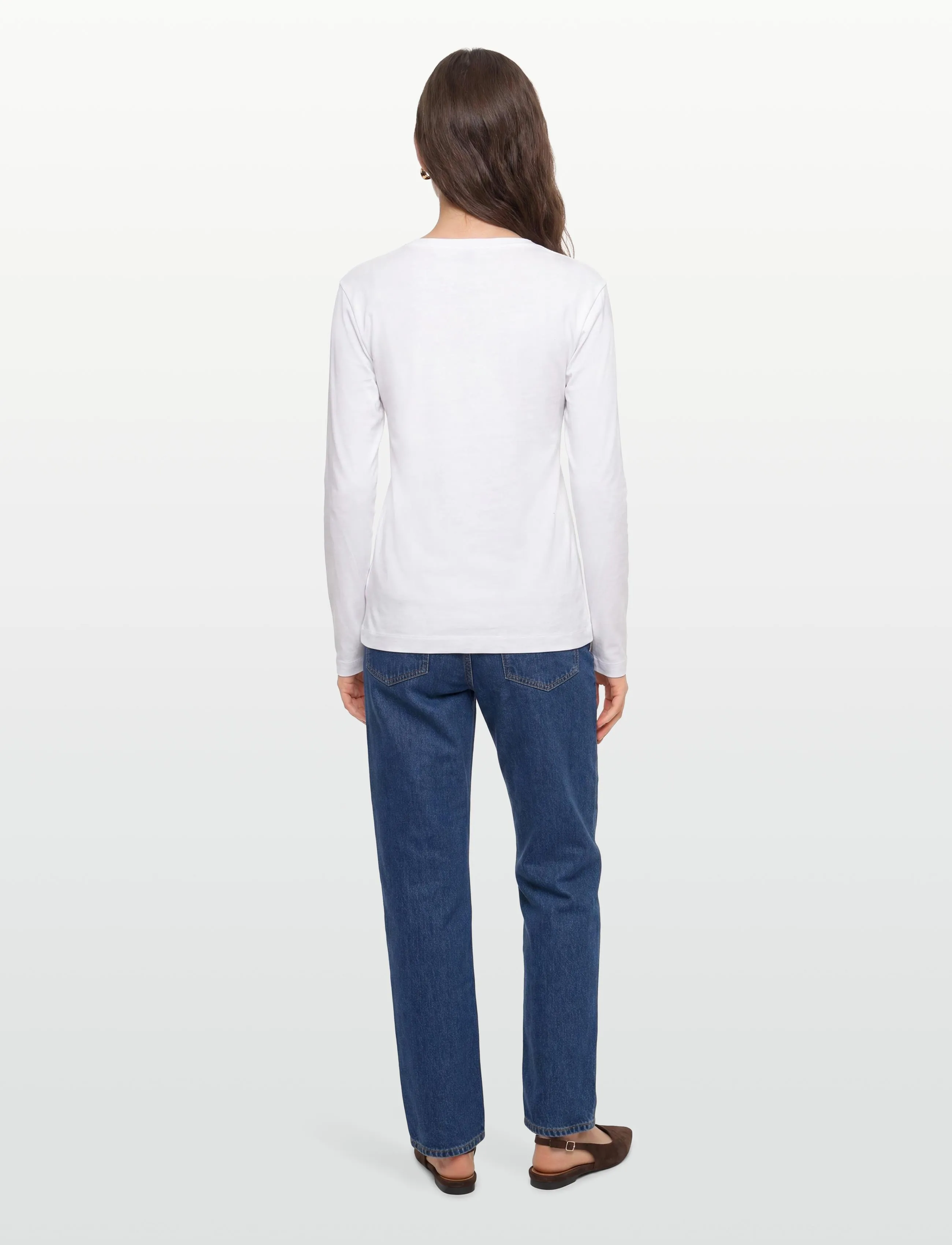 Esme Studios - ESMaja T-shirt GOTS - pikkade varrukatega alussärgid - white - 4