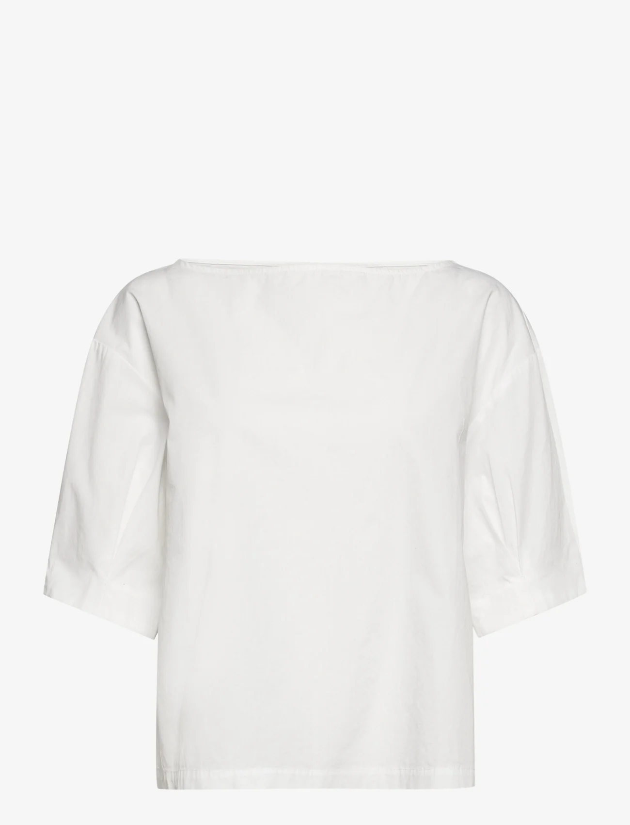 Esme Studios - ESElly Blouse - long-sleeved blouses - white - 0