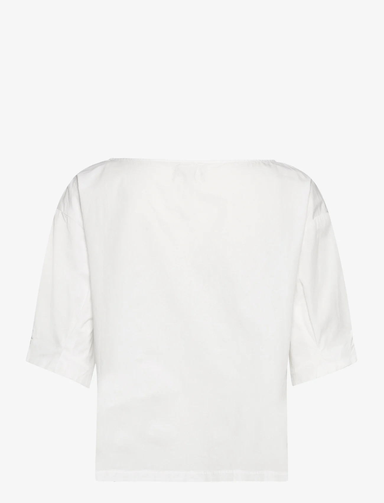 Esme Studios - ESElly Blouse - long-sleeved blouses - white - 1
